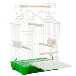 Gaiola Capela Porta e Teto com Poleiro P/ Calopsita Quatiguá:verde - 1