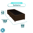 Ver imagem 4 de Cama Box Baú Solteiro Marrom Nature 88x188