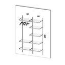 Ver imagem 2 de Estante Roupeiro Modulados Aramados Compacto Resistente 1,30m Br