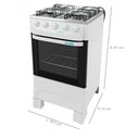 Ver imagem 3 de Fogão Mueller 4 Bocas Moderatto Manual Mesa de Aço Inox Forno 48 Litros