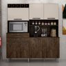 Kit para Cozinha Charme 7 Portas 2 Gavetas Chf Móveis Imbuia/Off White - 1