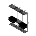 Ver imagem 2 de Closet Armário Aramado Modulado Gaveta Prateleira 1,90m Br