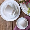 Ver imagem 6 de Kit Café da Manhã 4 Peças Xícara com Pires Bowl 510ml Prato de Sobremesa Germer Porcelana