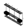 Closet Armário Aramado Modulado Gaveta Prateleira 3,10m BR - 2