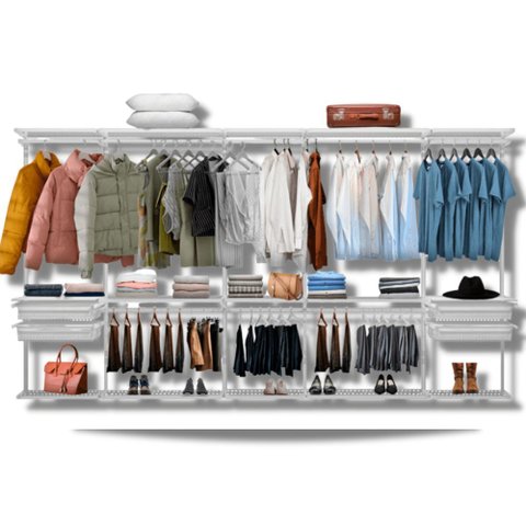 Closet Armário Aramado Modulado Gaveta Prateleira 3,70m Br