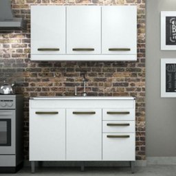 Balcão Aéreo para Pia Diva Chf Móveis Branco - 1