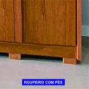 Ver imagem 6 de Guarda-Roupas 6 Portas 6 Gavetas sem Espelho Urban com Pés Cinamomo/Off White