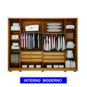 Ver imagem 4 de Guarda-Roupas 6 Portas 6 Gavetas sem Espelho Urban com Pés Cinamomo/Off White