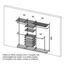 Ver imagem 2 de Roupeiro Closet Modulado Aramado Gaveta Sapateira Aço 2,20m Br