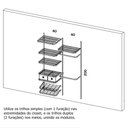 Ver imagem 2 de Roupeiro Closet Modulado Aramado Caixas Organizadoras 1,30m Br