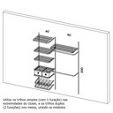 Ver imagem 2 de Roupeiro Closet Modulado Aramado Caixas Organizadoras 1,60m Br