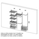 Ver imagem 2 de Roupeiro Closet Modulado Aramado Caixas Organizadoras 1,90m Br