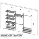 Ver imagem 2 de Roupeiro Closet Modulado Aramado Caixas Organizadoras 2,80m Br