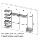 Ver imagem 2 de Roupeiro Closet Modulado Aramado Caixas Organizadoras 3,10m Br