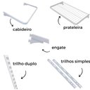 Ver imagem 3 de Roupeiro Closet Modulado Aramado Caixas Organizadoras 3,10m Br