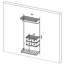 Ver imagem 3 de Cabideiro Arara Closet Casal Prateleira Aço Aramado - 1,00m Br