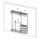Ver imagem 3 de Cabideiro Arara Closet Casal Prateleira Aço Aramado - 1,60m Br