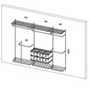 Ver imagem 3 de Cabideiro Arara Closet Casal Prateleira Aço Aramado - 2,50m Br