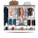 Ver imagem 1 de Cabideiro Arara Closet Casal Prateleira Aço Aramado - 2,50m Br