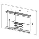 Ver imagem 3 de Cabideiro Arara Closet Casal Prateleira Aço Aramado - 2,80m Br