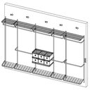 Ver imagem 3 de Cabideiro Arara Closet Casal Prateleira Aço Aramado - 4,00m Br