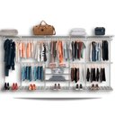 Ver imagem 1 de Cabideiro Arara Closet Casal Prateleira Aço Aramado - 4,00m Br