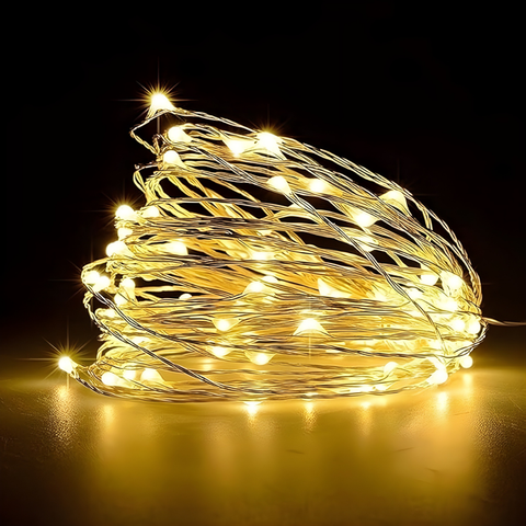 Fio de Luz Fada Cordão Led Pisca Pisca 8 Funções 500 Leds 48m Bivolt