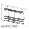 Guarda-Roupa closet aramado sem portas CLR285 - 3,10m - 2