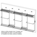 Ver imagem 2 de Arara Cabideiro Aramado Trilho Sapateira Maleiro 4,00m Br