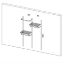 Ver imagem 2 de Closet Arara Aramado Trilho Parede Super Resistente Moderno 1,30 Br