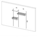 Ver imagem 2 de Closet Arara Aramado Trilho Parede Super Resistente Moderno 1,60 Br