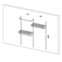 Ver imagem 2 de Closet Arara Aramado Trilho Parede Super Resistente Moderno 1,90 Br