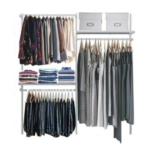 Closet Arara Aramado Trilho Parede Super Resistente Moderno 1,90 Br