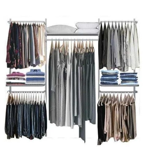 Closet Arara Aramado Trilho Parede Super Resistente Moderno 2,20 Br