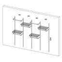 Ver imagem 2 de Closet Arara Aramado Trilho Parede Super Resistente Moderno 2,50 Br