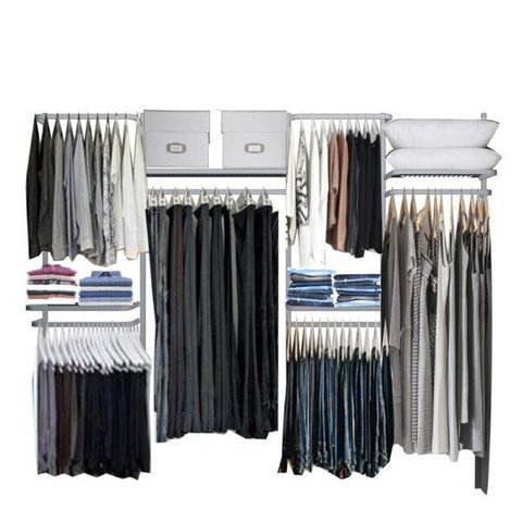 Closet Arara Aramado Trilho Parede Super Resistente Moderno 2,80 Br