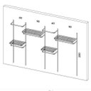 Ver imagem 2 de Closet Arara Aramado Trilho Parede Super Resistente Moderno 3,10 Br
