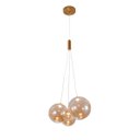 Ver imagem 1 de Pendente 3 Globos Âmbar Led 15w 3000k Bivolt Paris Luz