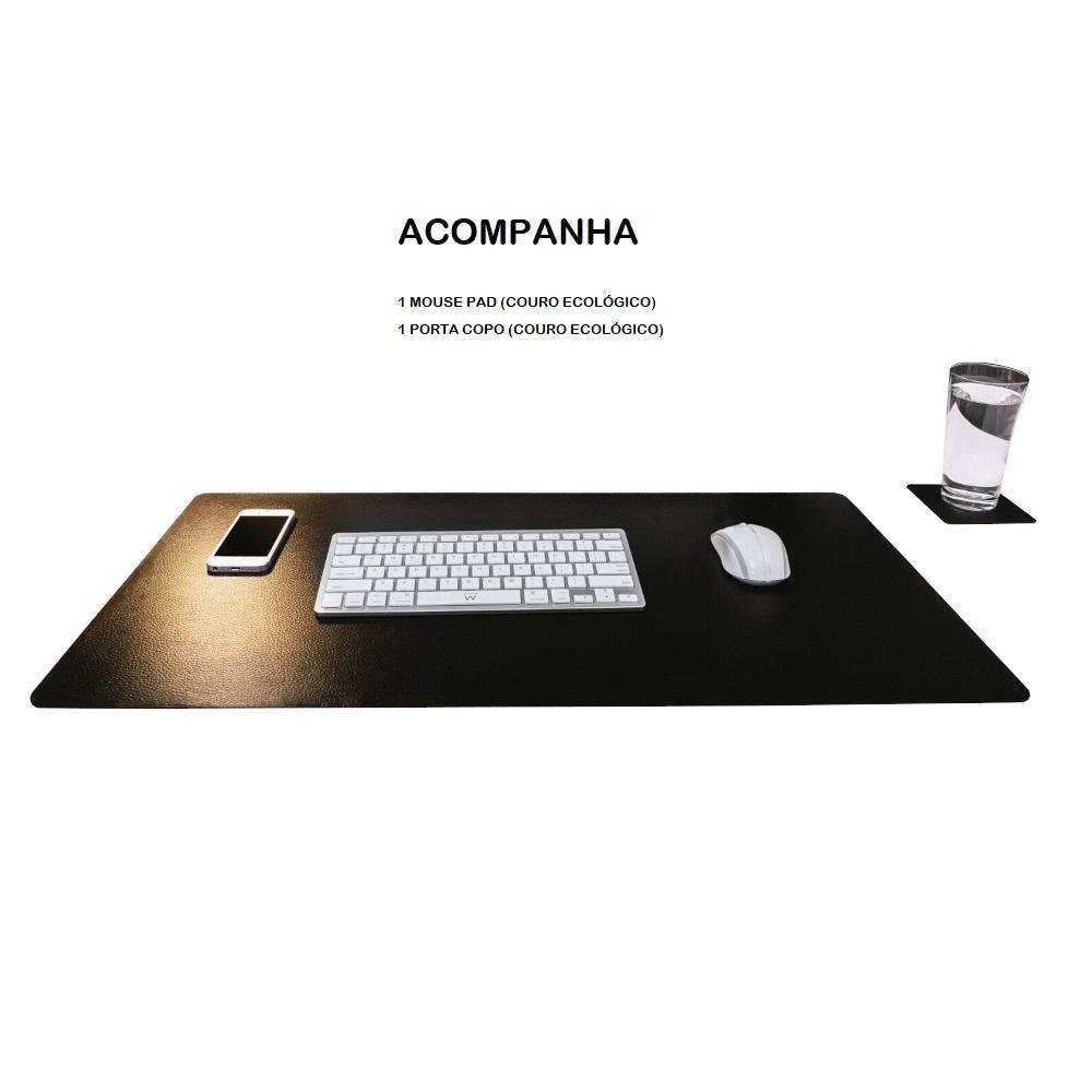 Deskpad Office Mouse Pad Gamer em Couro Ecológico 90x40 Slim - 4