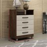 Cômoda Paris 3 Gavetas Chf Móveis Imbuia/off White - 2