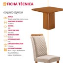 Ver imagem 7 de Mesa de Jantar Eloise 90cm Tampo MDF Laminado Canto Copo com 4 Cadeiras Lorena