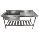 Ver imagem 2 de Pia Aço Inox Industrial 160x70x90 Cm Cuba Grande Cubão Esquerda Nortinox