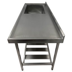 Pia Aço Inox Industrial 160x70x90 Cm Cuba Grande Cubão Esquerda Nortinox - 3