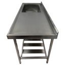 Ver imagem 3 de Pia Aço Inox Industrial 160x70x90 Cm Cuba Grande Cubão Esquerda Nortinox
