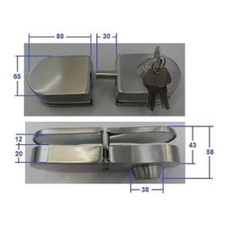 Fechadura Soprano de Sobrepor Vidro/Vidro Porta Pivotante - 2