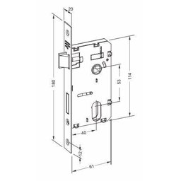 Fechadura 3F 740 M117 Banheiro Roseta Quadrada Cromado - 4