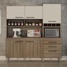 Kit para Cozinha Ebano 6 Portas 2 Gavetas Chf Móveis Cedro/off White - 1