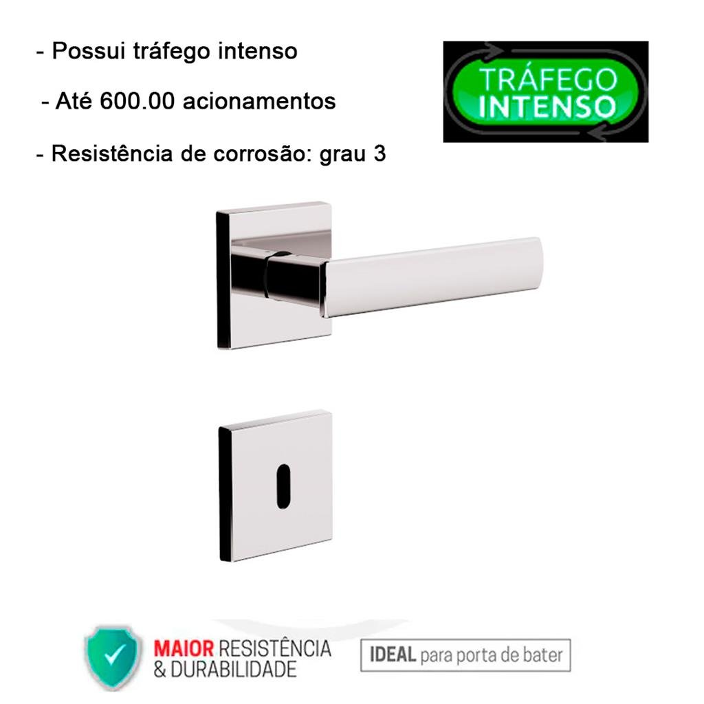 FECHADURA INTERNA MAÇANETA QUADRADA CROMADA 3F 740I/117 - 3