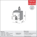 Ver imagem 3 de Mesa de Cabeceira 54cm C/ 2 Gavetas - Freijo/off White - Tw141