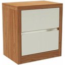 Ver imagem 1 de Mesa de Cabeceira 54cm C/ 2 Gavetas - Freijo/off White - Tw141